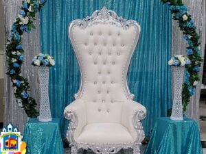 72 Inch Throne Silver Chairs Adult