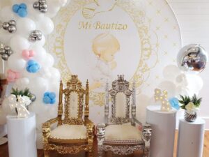 Gold or Silver Kids Throne Chairs